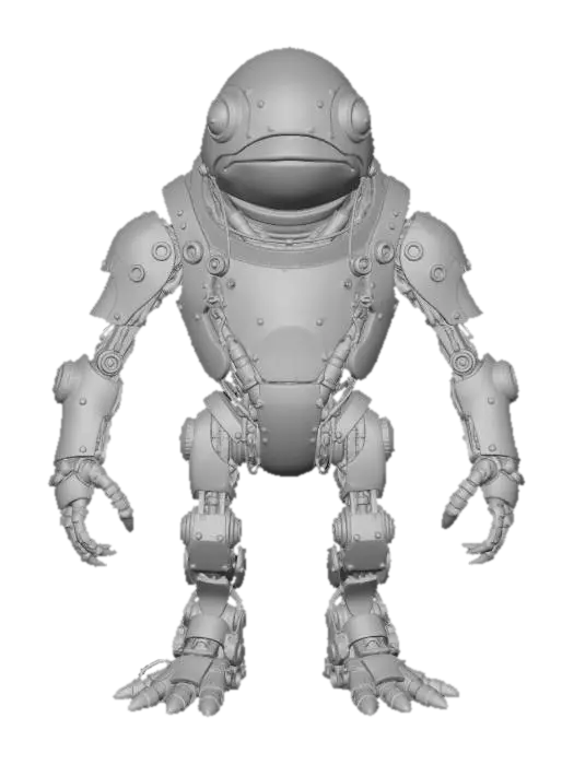 3D model for Cyber Frog Guard