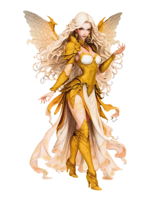 Female Celestial - Goddess 3D model, vytvořený pomocí AI