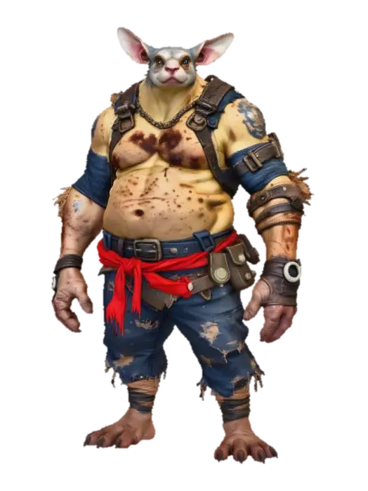 Modelo 3D de Warrior Rabbit Mutant - Bold, gerado por IA