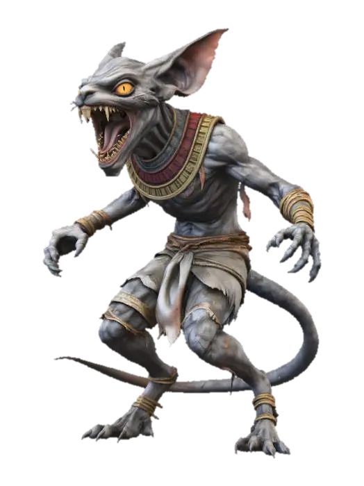 Egyptian Tomb Guardian 3D model, vytvořený pomocí AI