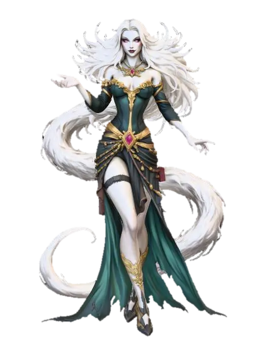 White Sorceress - Robe 3D model, vytvořený pomocí AI