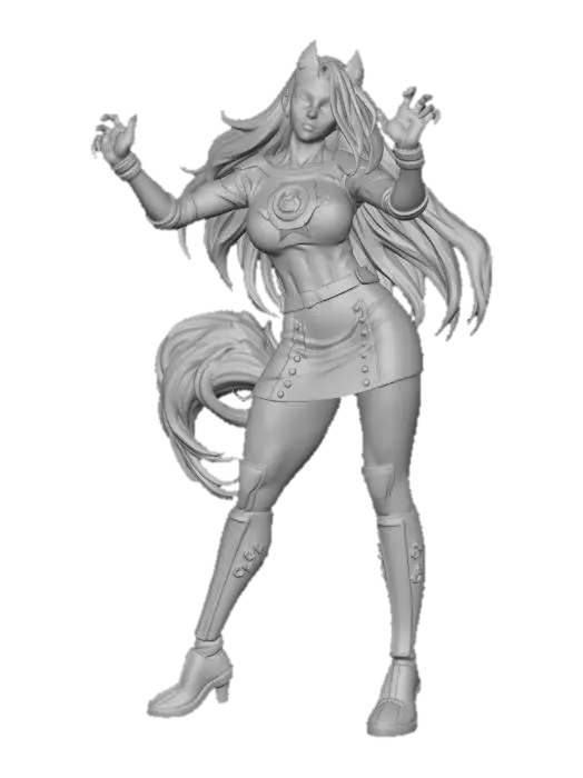 3D model for Woman in Cat Mask