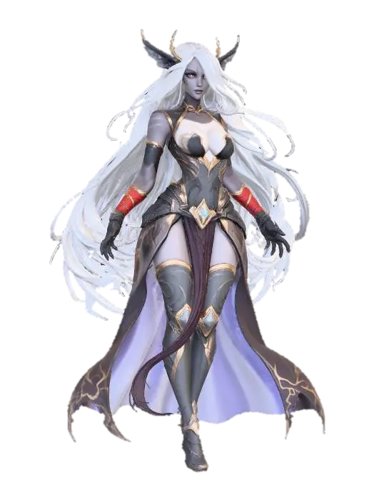 Female Moon Demon - Anime 的 AI 生成 3D 模型