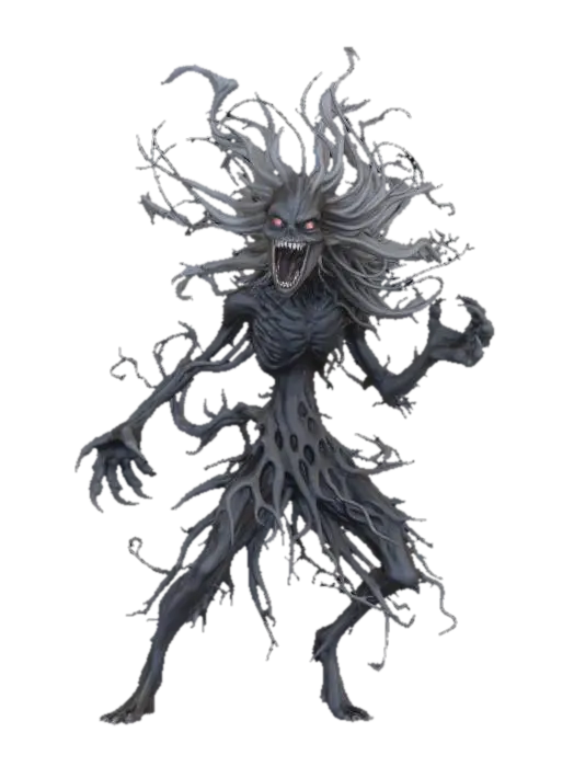 Nightmare Wraith 3D model, vytvořený pomocí AI