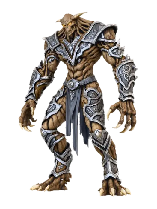 Wood-metal Golem - Animated 3D model, AI generated