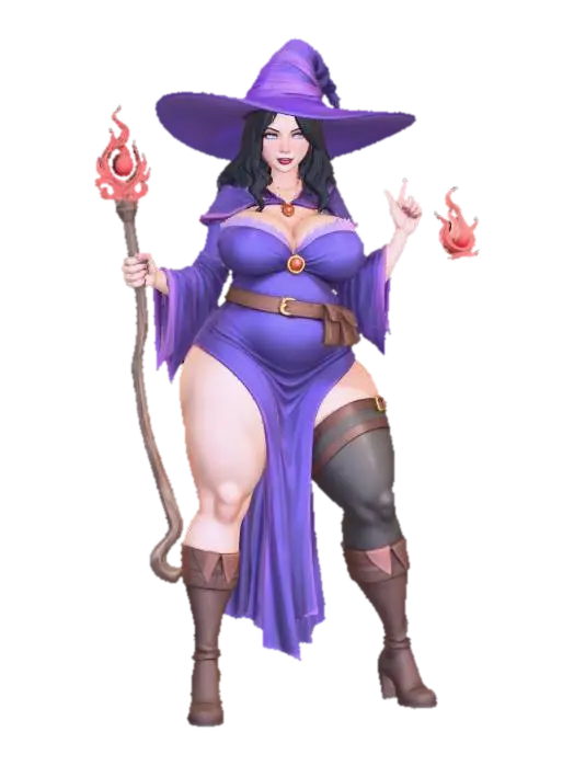 Enchantress of the Wisp - Artistic 3D model, vytvořený pomocí AI