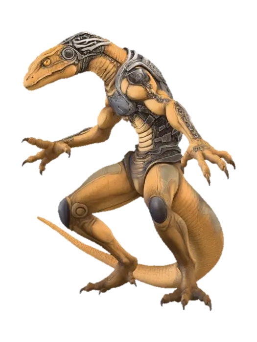 Modello 3D Cyborg Salamander - Fusion, generato dall’IA
