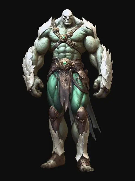3D model for Bone Armored Golem