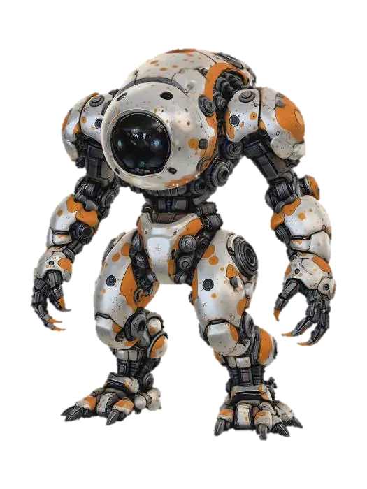 Orange Ember Sentinel 3D model, vytvořený pomocí AI