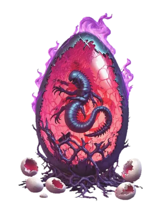 Crimson Cocoon of the Void Wyrm, #EasterEgg2026# 3D model, vytvořený pomocí AI