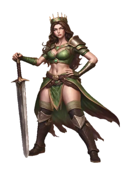Warrior Princess - Kingdom 3D model, vytvořený pomocí AI