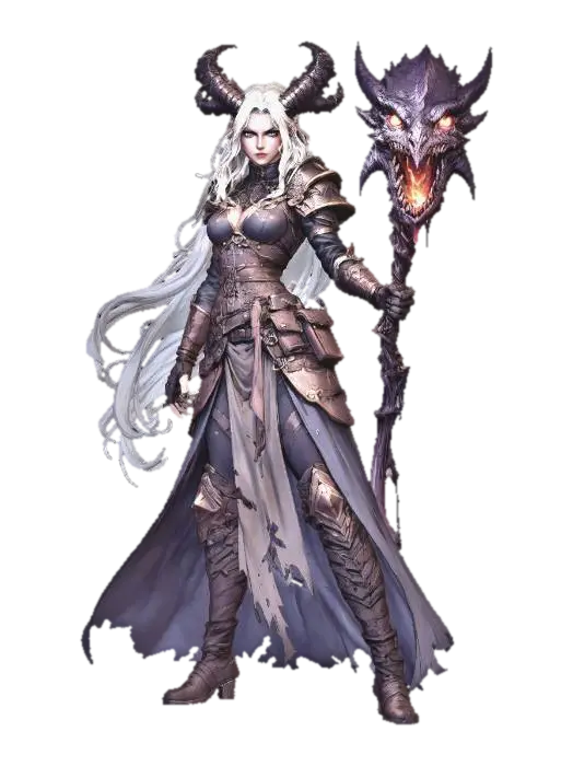 Dragonbound Enchantress - Heroine 3D model, vytvořený pomocí AI