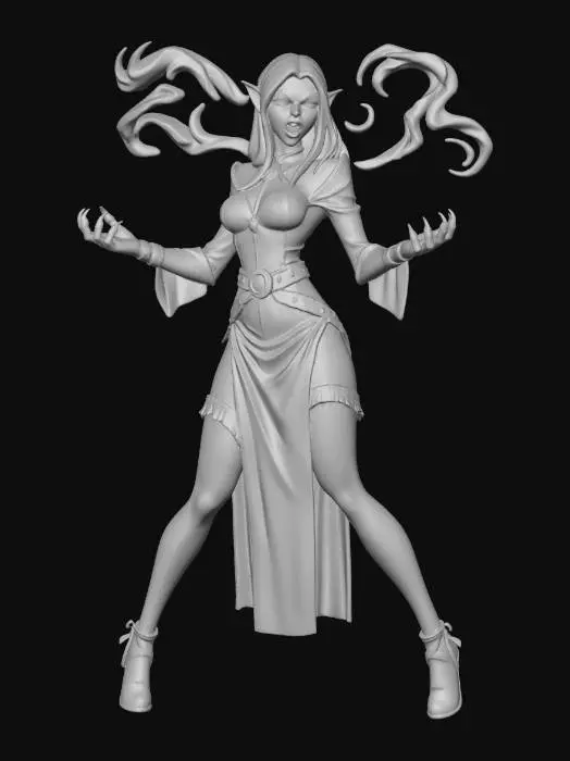 3D model for Vampire Mage Woman