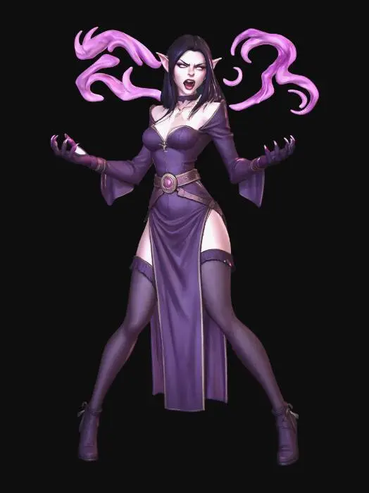 3D model for Vampire Mage Woman