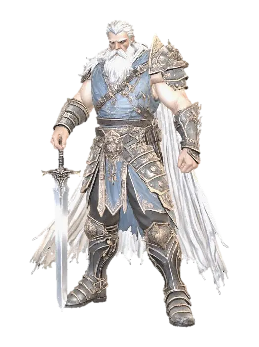 Greybeard Knight - Brave 3D model, vytvořený pomocí AI