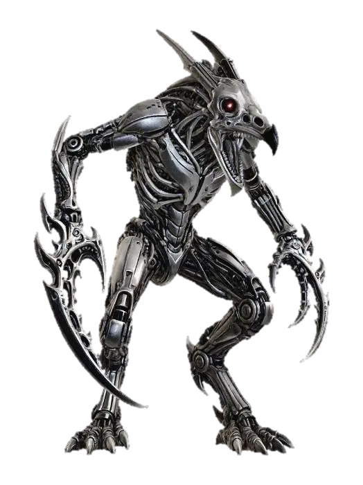 Steel Raven Automaton - Anthropomorphic 3D model, vytvořený pomocí AI