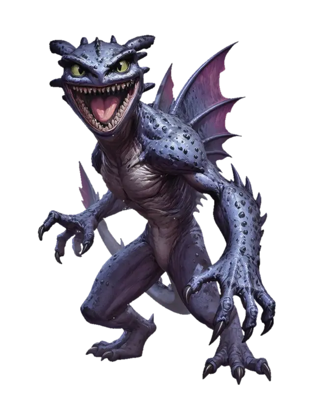 Azure Fang Dragon - Roaring 3D model, vytvořený pomocí AI