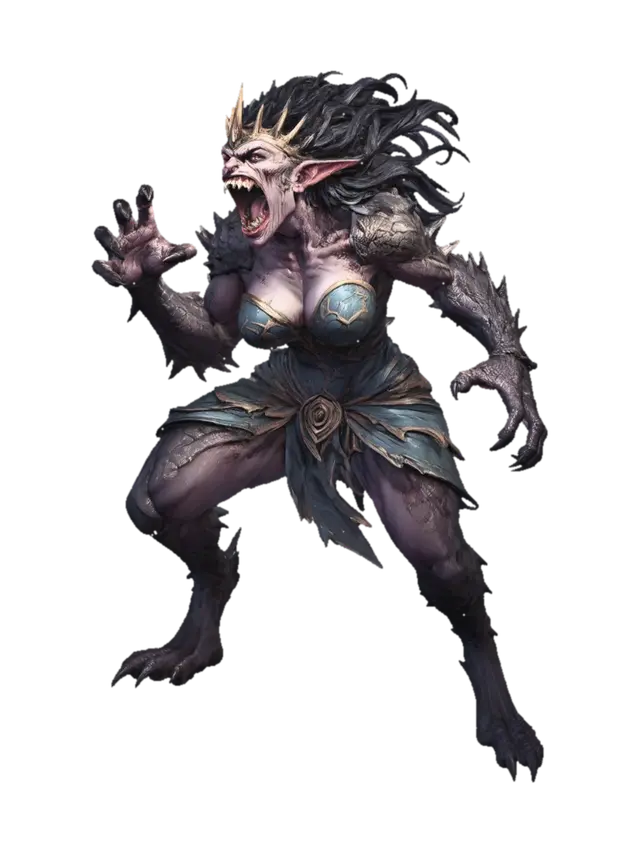 Crowned Ravager 3D model, vytvořený pomocí AI
