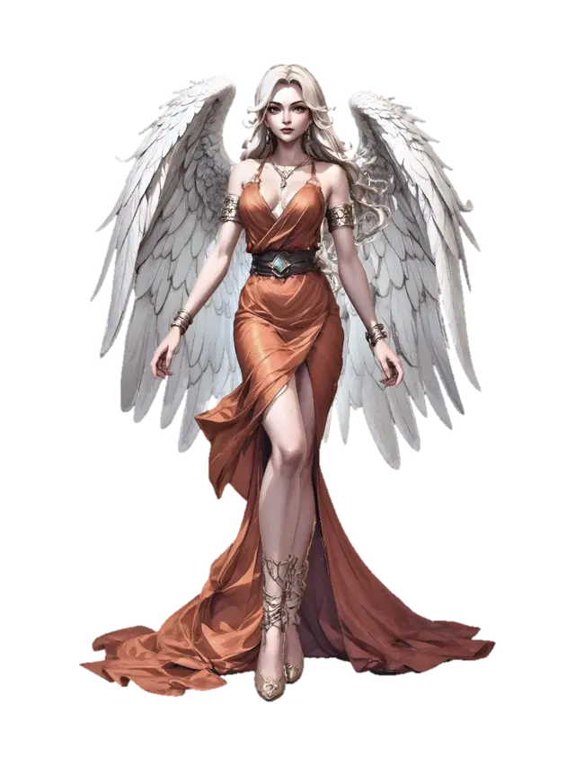 Ember Angel - Winged 3D model, vytvořený pomocí AI