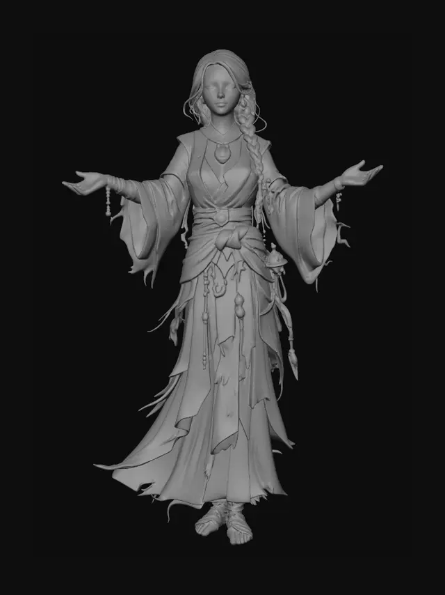3D model for Azure Sage of the Tattered Veil