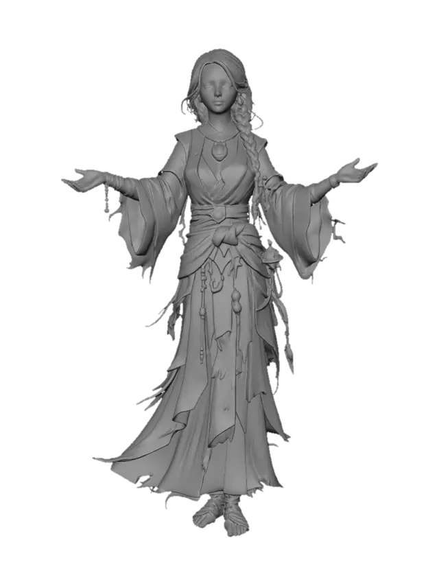 3D model for Azure Sage of the Tattered Veil
