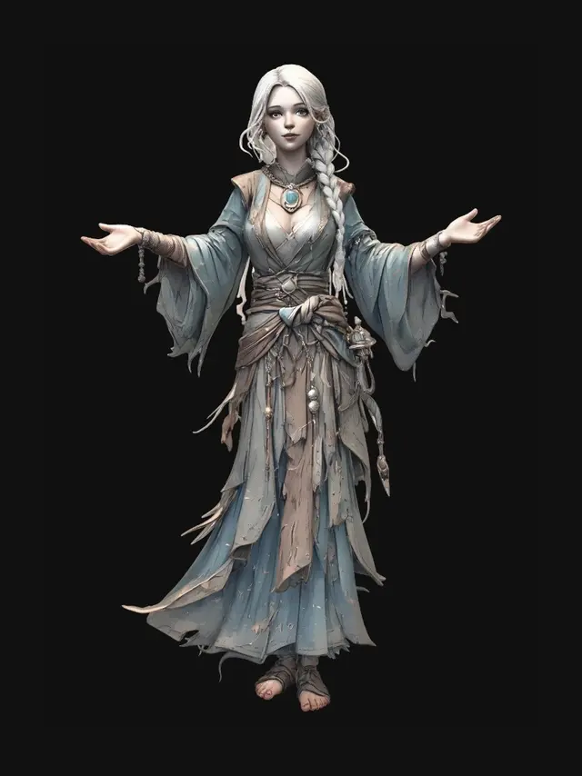 3D model for Azure Sage of the Tattered Veil