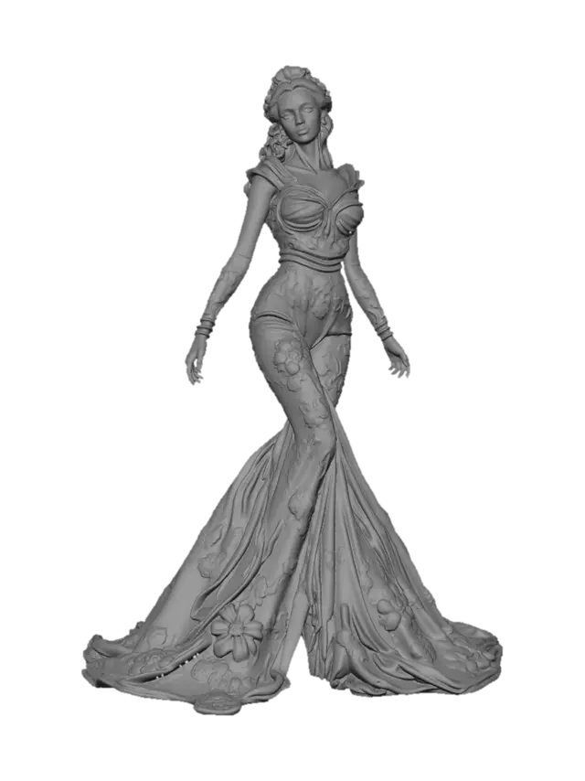 3D model for Emerald Blossom Gown