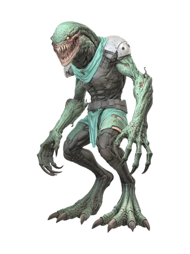 Cerulean Ravager 3D model, vytvořený pomocí AI