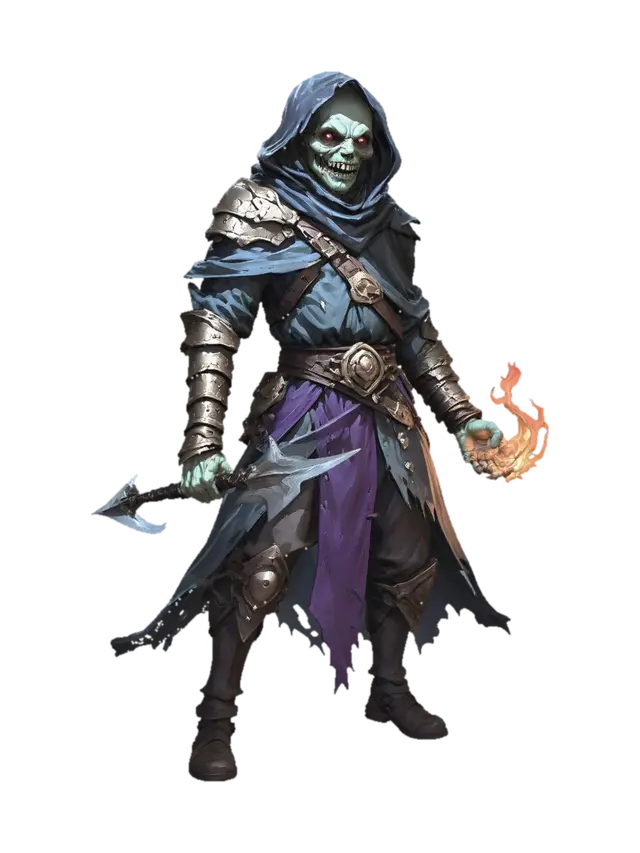 Emberbound Lich - Sorcery 3D model, vytvořený pomocí AI