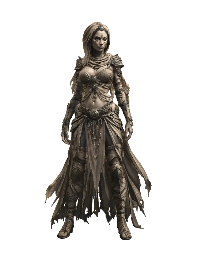Dunebound Sentinel - Standing 3D model, vytvořený pomocí AI