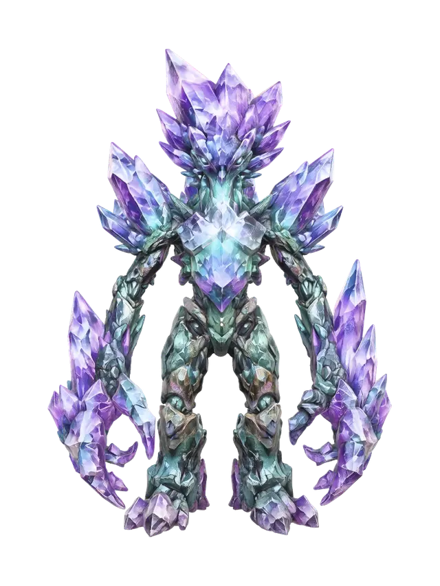 Amethyst Colossus 3D model, vytvořený pomocí AI