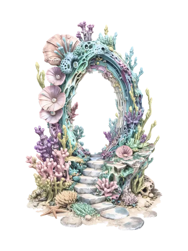 The Coral Archway - Rgb 3D model, vytvořený pomocí AI