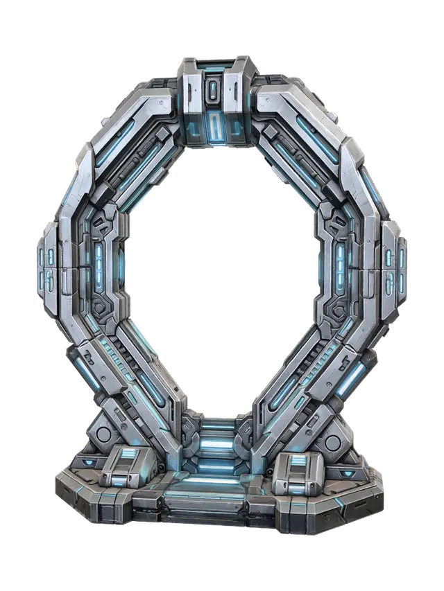3D model for Blue Neon Portal Ring