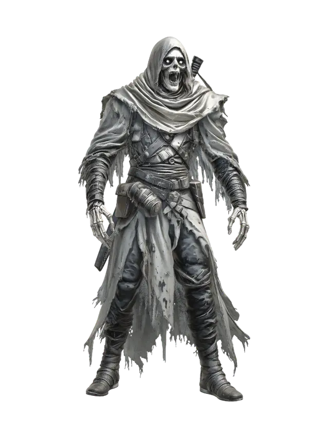 Tattered Reaper 3D model, vytvořený pomocí AI