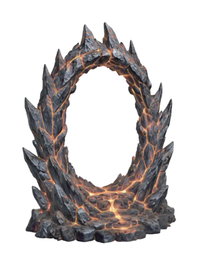 Ring of Fire - Circle 3D model, vytvořený pomocí AI