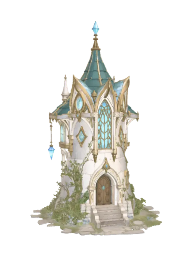 Sapphire Spire 3D model, vytvořený pomocí AI