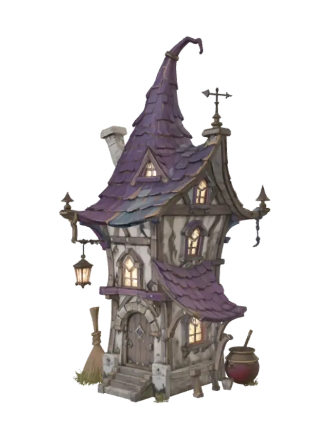 3D model for The Enchanted Crooked Cottage