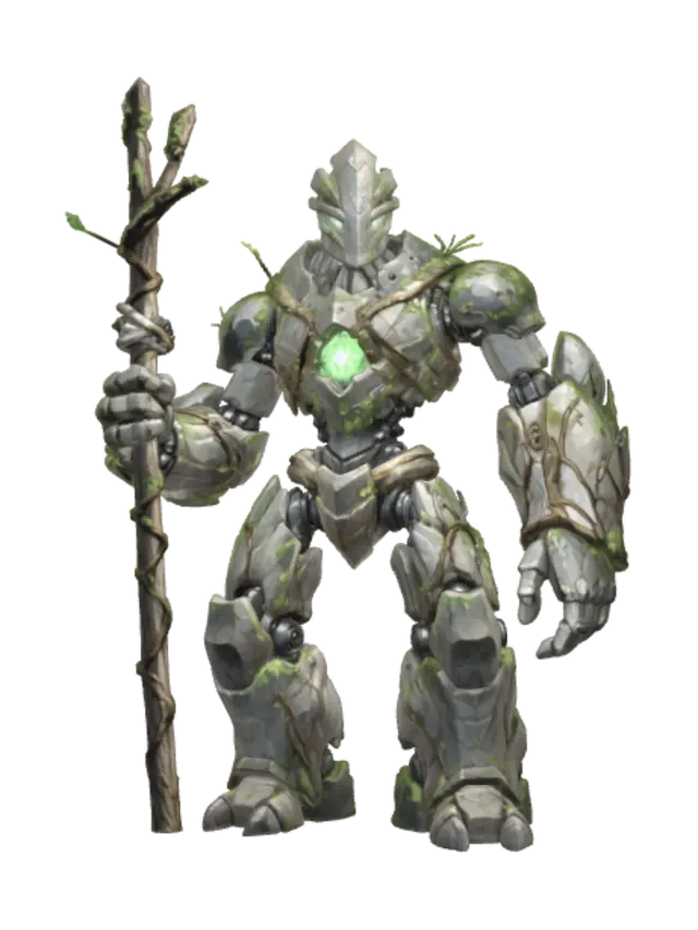 Verdant Stone Sentinel - Gargoyle 3D model, vytvořený pomocí AI