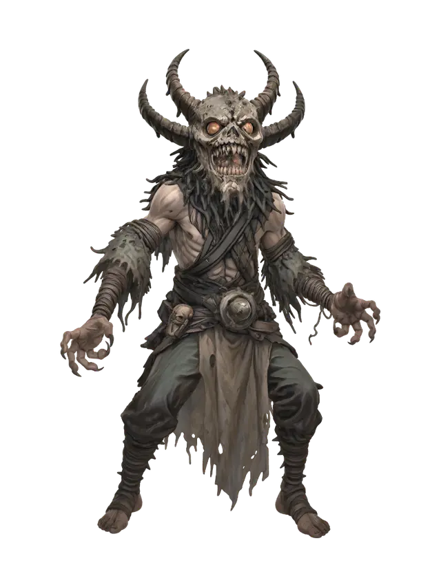 Harbinger of the Horned Doom 3D model, vytvořený pomocí AI