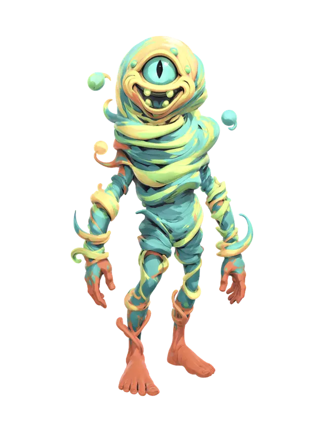 3D model for Chromatic Cocoon Monster