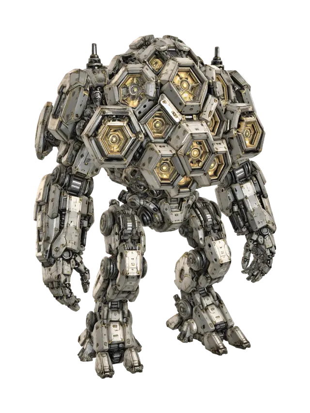 Hexa Colossus - Blocky 3D model, vytvořený pomocí AI