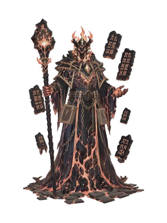 Eternal Demon - Keeper 3D model, vytvořený pomocí AI