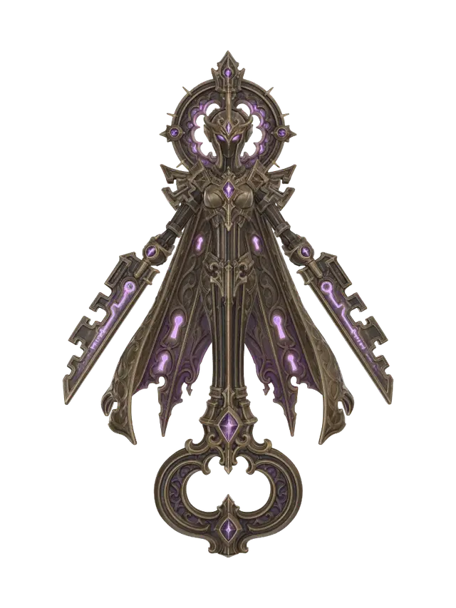 Key Warden - Amethyst 3D model, vytvořený pomocí AI