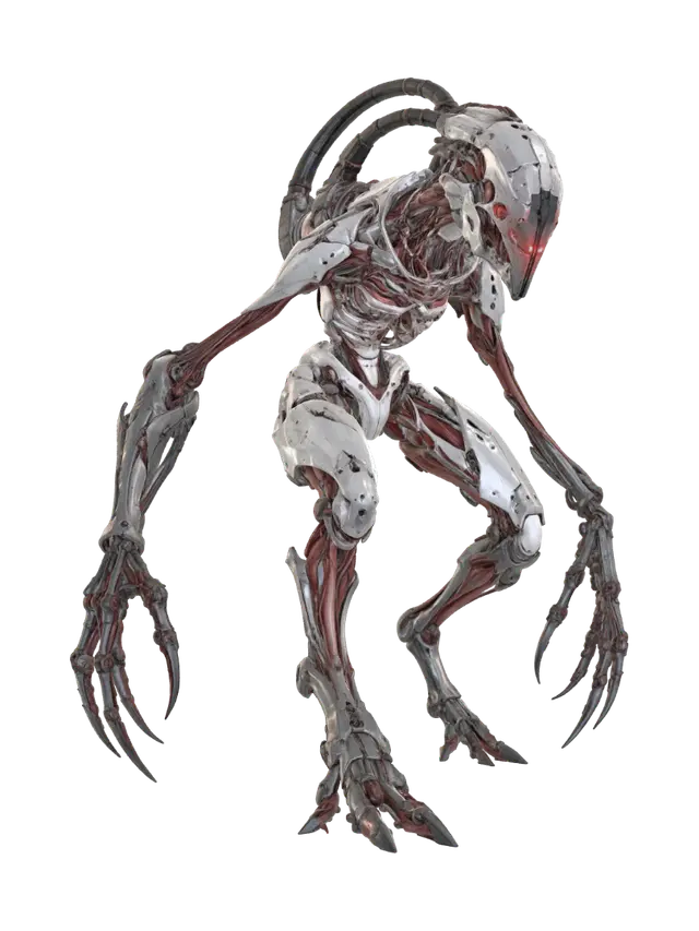 Crimson Circuit Stalker 的 AI 生成 3D 模型