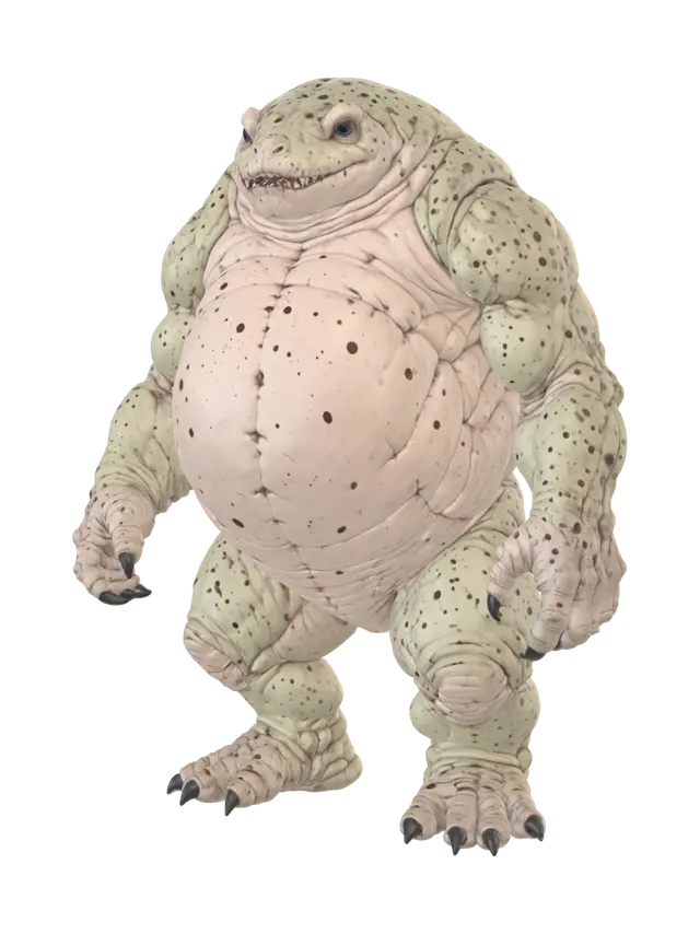 Toad Titan - Amphibian 3D model, vytvořený pomocí AI