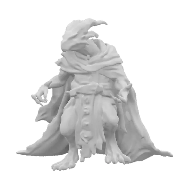 3D model for fantasy old lizard humanoid wizard, rundown old body brimming with dark power, hands conjuring ancient magic, in action, cloak fluttering in the wind, extremely detailed, high resolution texture, epic stance