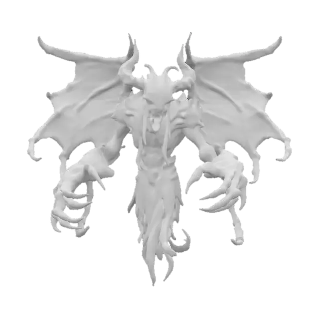3D model for fantasy dark wraith, body floating in the air and emerging from the darkness, lower body disappearing into the darkness, massive toothy muzzle, massive hands reaching forward, terrifying expression, in an attacking position, extremely details, high resolution texture, epic stance