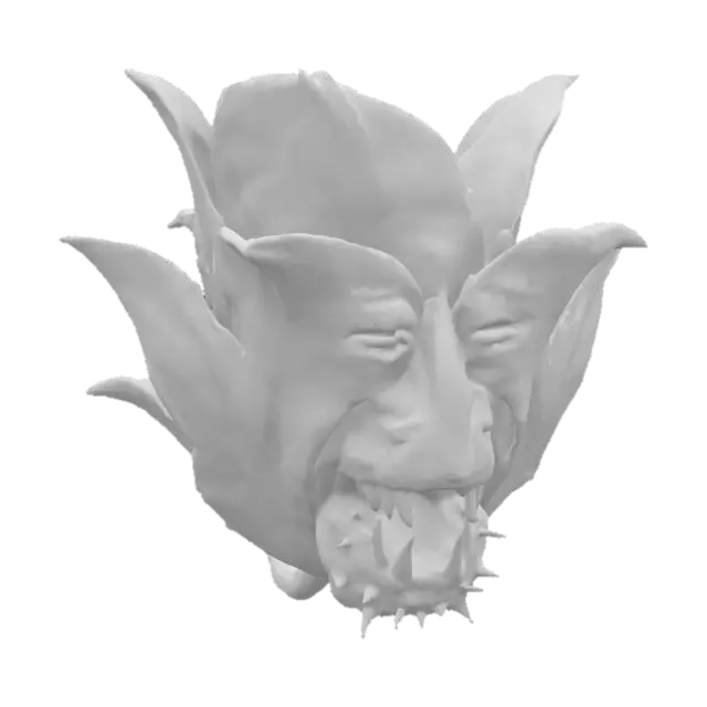 3D model for [Holland] extreme flower monster tulip, floating in the air, detailed flower, snout with fangs, extremely detailed, high resolution texture, epic stance, #AroundTheWorld#