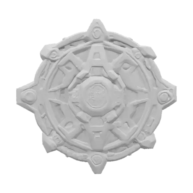 3D model for emblem cyborg robotic, robotic style geometry, high resolution, #emblem#