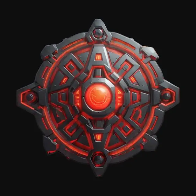 3D model for emblem cyborg robotic, robotic style geometry, high resolution, #emblem#